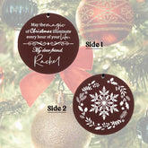 custom engraved ornament for a Christmas Wind Chime